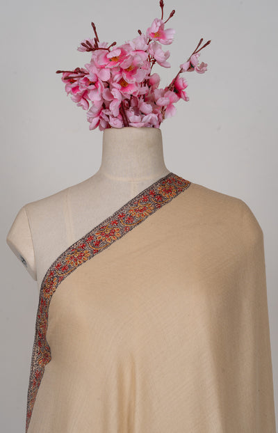 Golden Dusk — 2.5 Yards Sozni Hand-Embroidered Shawl