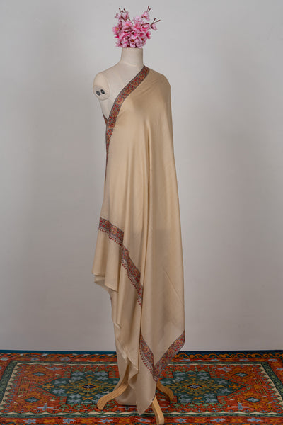 Golden Dusk — 2.5 Yards Sozni Hand-Embroidered Shawl