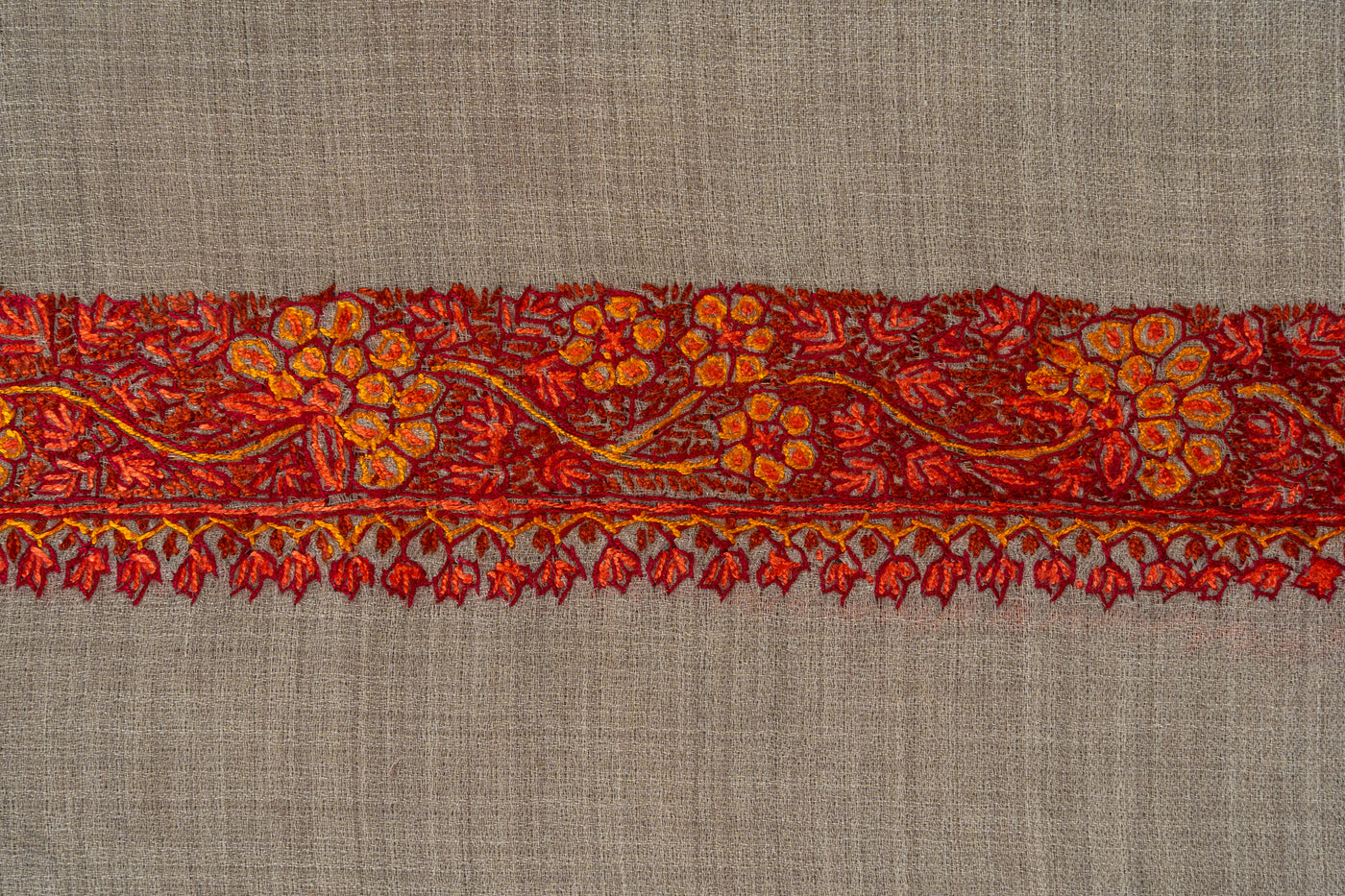 Desert Mirage — 2.5 Yards Sozni Hand-Embroidered Shawl