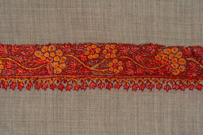 Desert Mirage — 2.5 Yards Sozni Hand-Embroidered Shawl