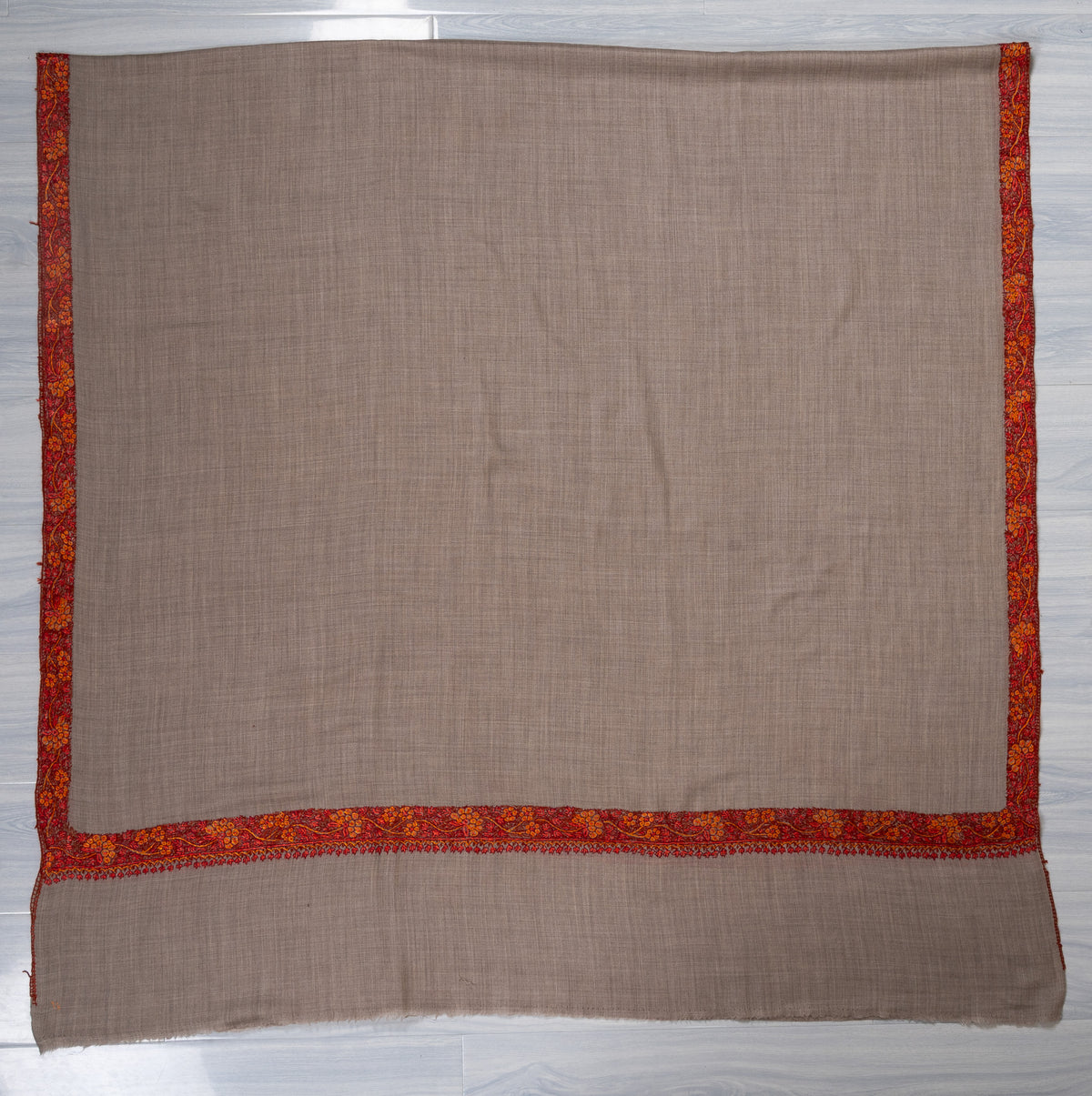 Desert Mirage — 2.5 Yards Sozni Hand-Embroidered Shawl