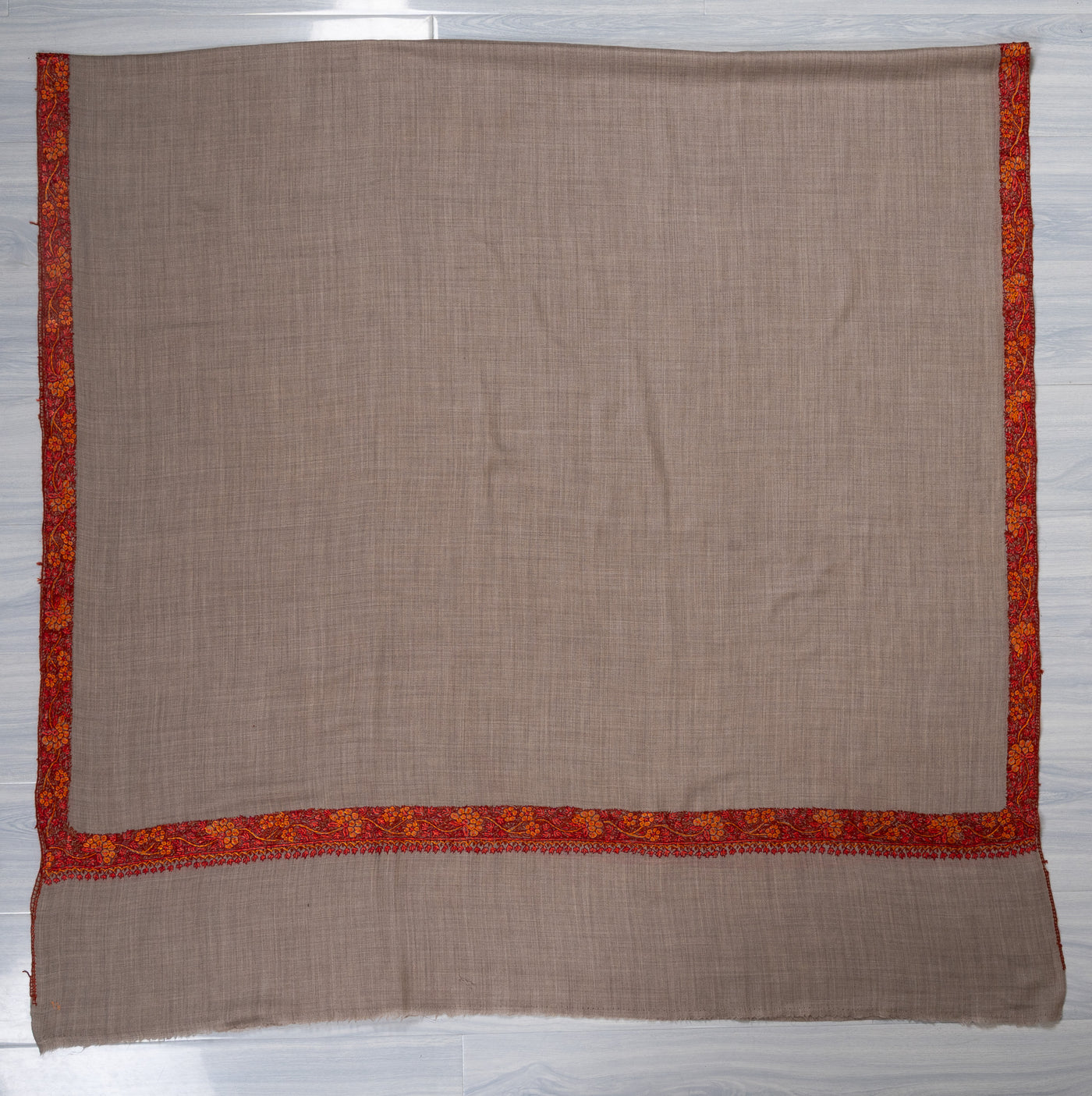 Desert Mirage — 2.5 Yards Sozni Hand-Embroidered Shawl