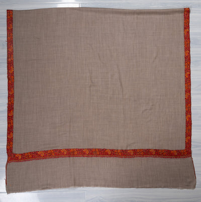 Desert Mirage — 2.5 Yards Sozni Hand-Embroidered Shawl