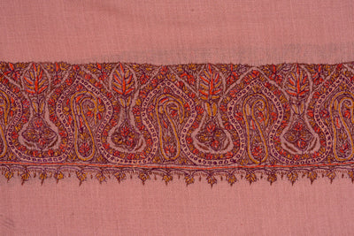 Rosewood Dream — 2.5 Yards Sozni Hand-Embroidered Shawl