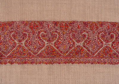 Tawny Grace — 2.5 Yards Sozni Hand-Embroidered Shawl