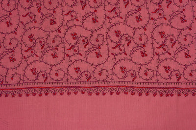 Rose Haven — 2.5 Yards Sozni Hand-Embroidered Shawl