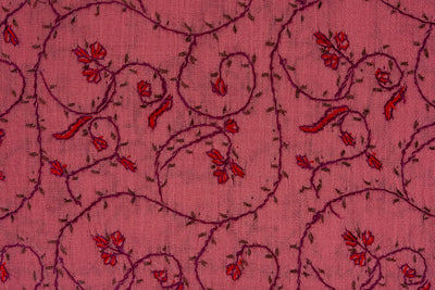 Rose Haven — 2.5 Yards Sozni Hand-Embroidered Shawl