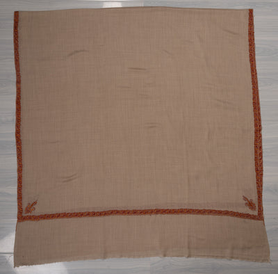 Desert Whisper — 2.5 Yards Sozni Hand-Embroidered Shawl