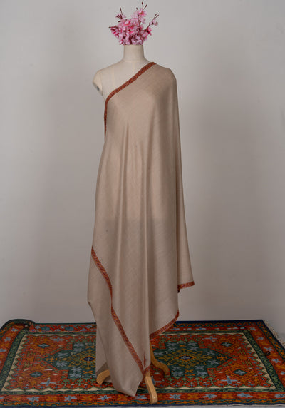 Desert Whisper — 2.5 Yards Sozni Hand-Embroidered Shawl