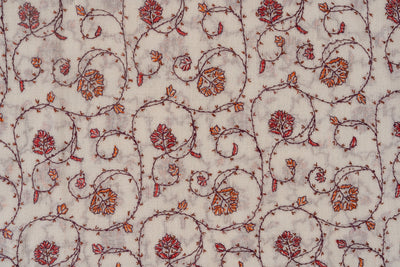 Ivory Garden — 2.5 Yards Sozni Hand-Embroidered Shawl