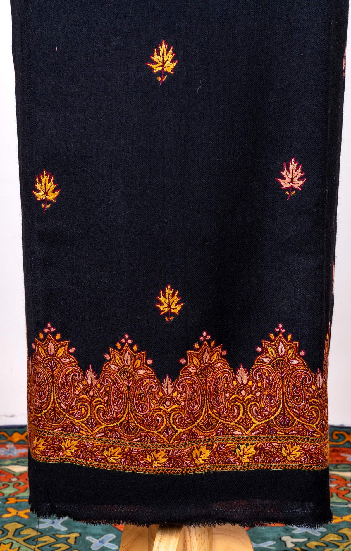 Charcoal Grace Sozni Hand Embroidered Suit in Fine merino wool