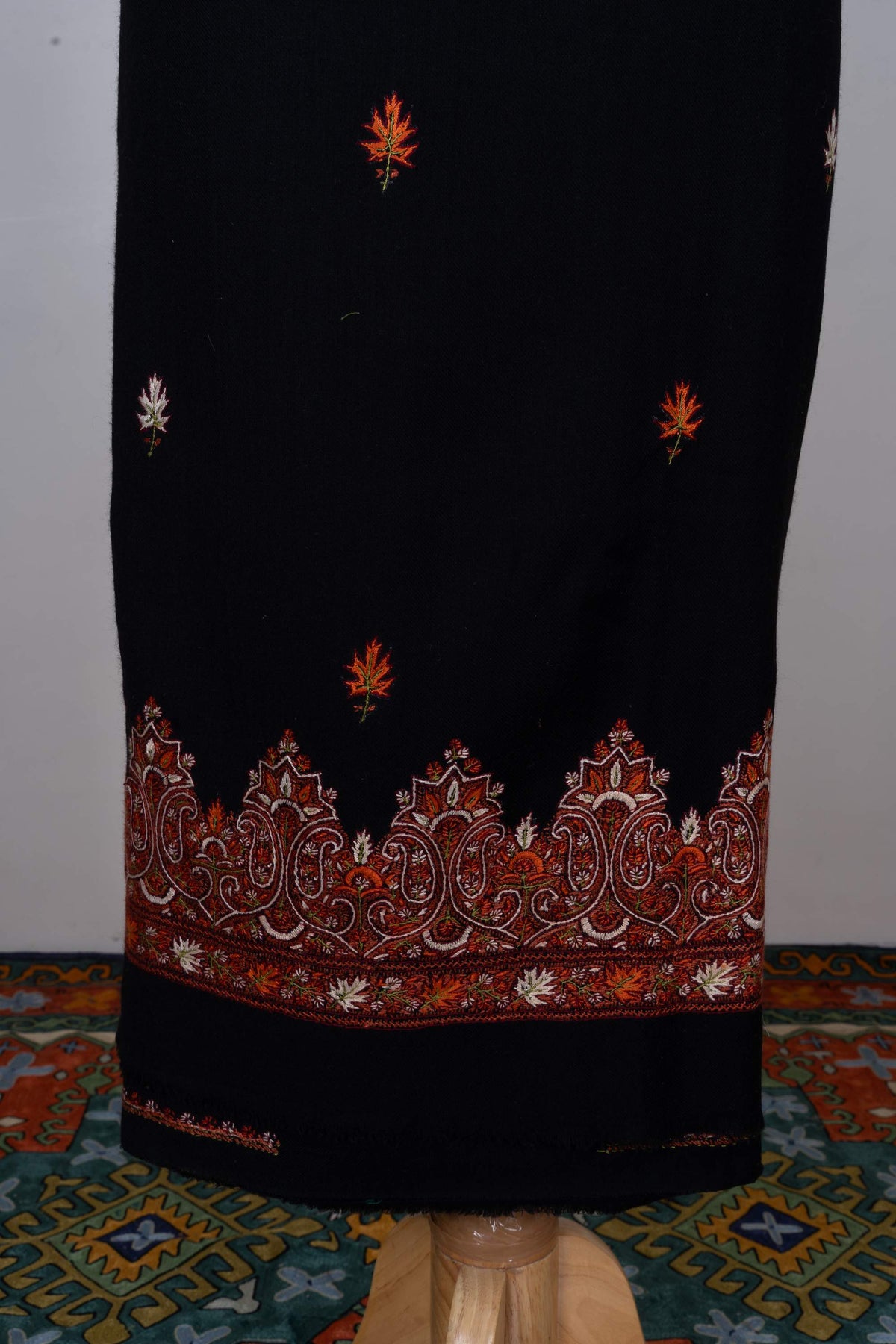 Onyx Night Sozni Hand Embroidered Suit in Fine merino wool