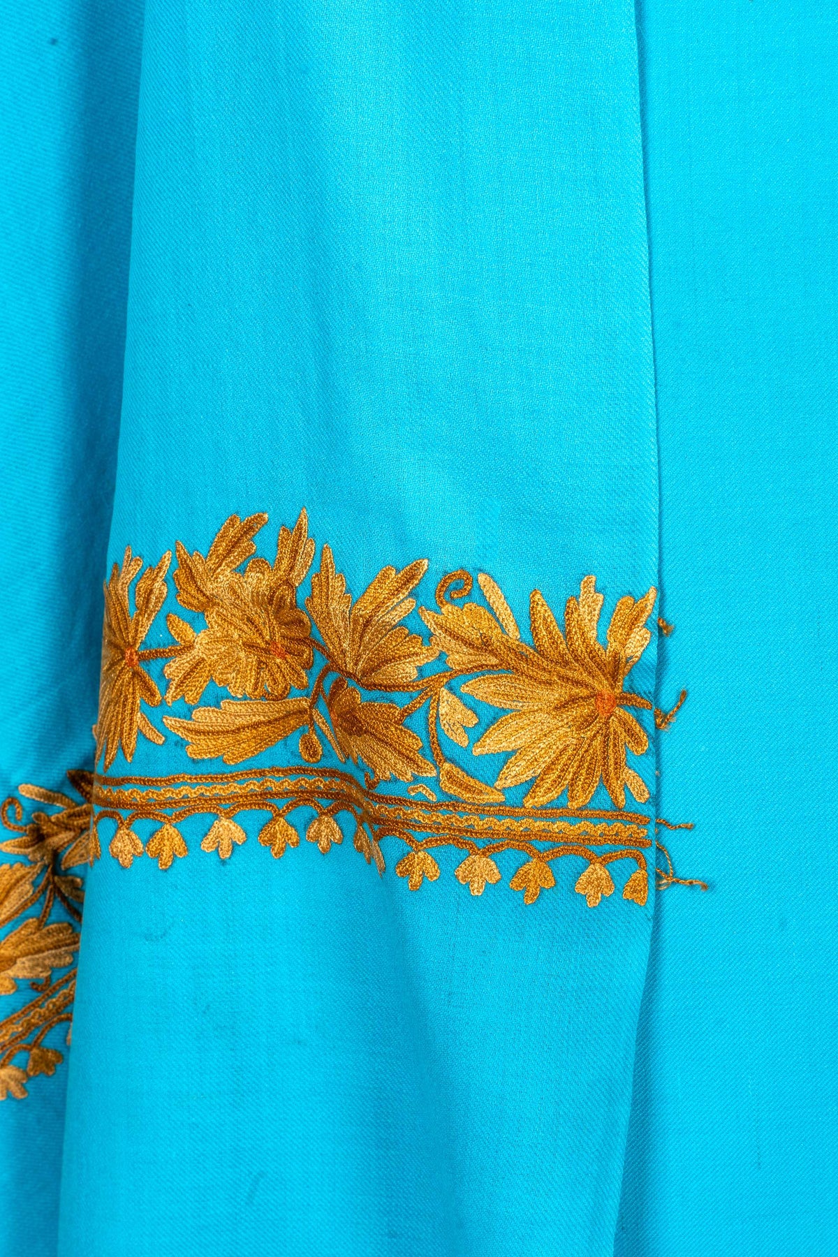 Sozni Hand Embroidered Suit in Fine Merino Wool Azure Heritage