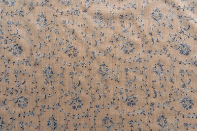 Frost Petal — 2.5 Yards Sozni Hand-Embroidered Shawl