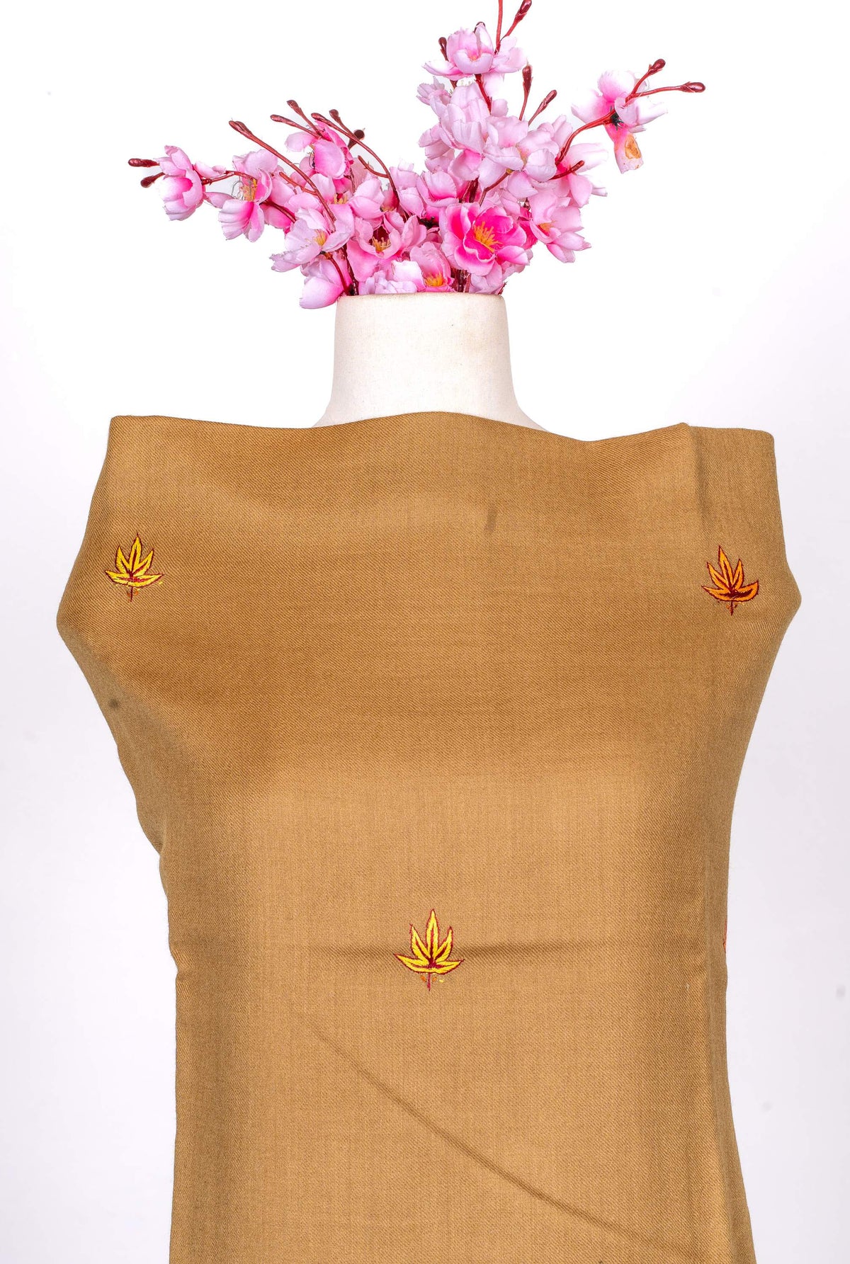 Earthstone Glow Sozni Hand Embroidered Suit in Fine merino wool