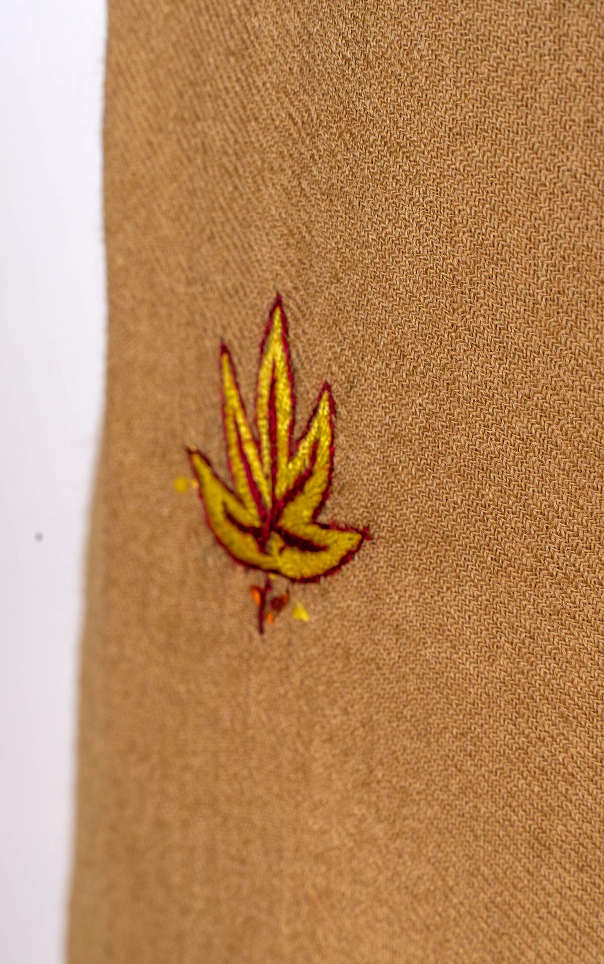 Earthstone Glow Sozni Hand Embroidered Suit in Fine merino wool