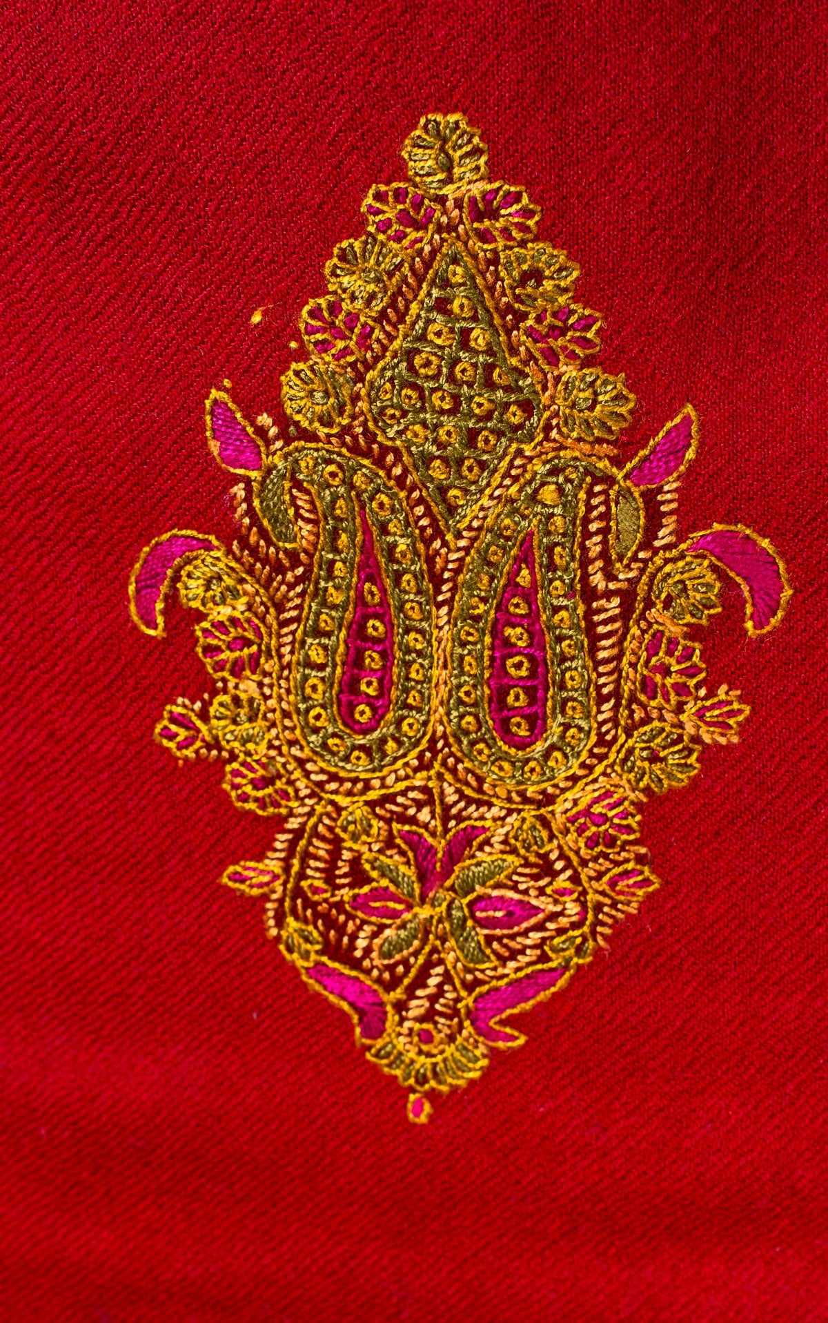 Crimson Heritage Sozni Hand Embroidered Suit in Fine merino wool