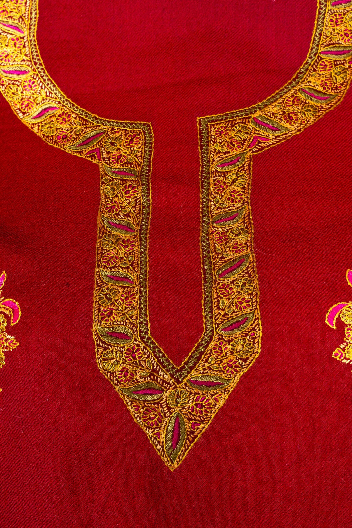 Crimson Heritage Sozni Hand Embroidered Suit in Fine merino wool