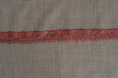 Desert Rose — 2.5 Yards Sozni Hand-Embroidered Shawl