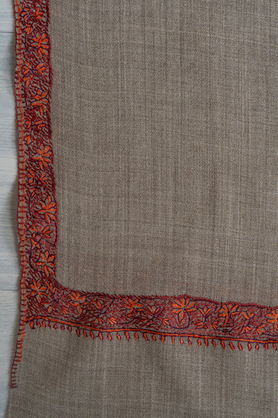 Desert Rose — 2.5 Yards Sozni Hand-Embroidered Shawl