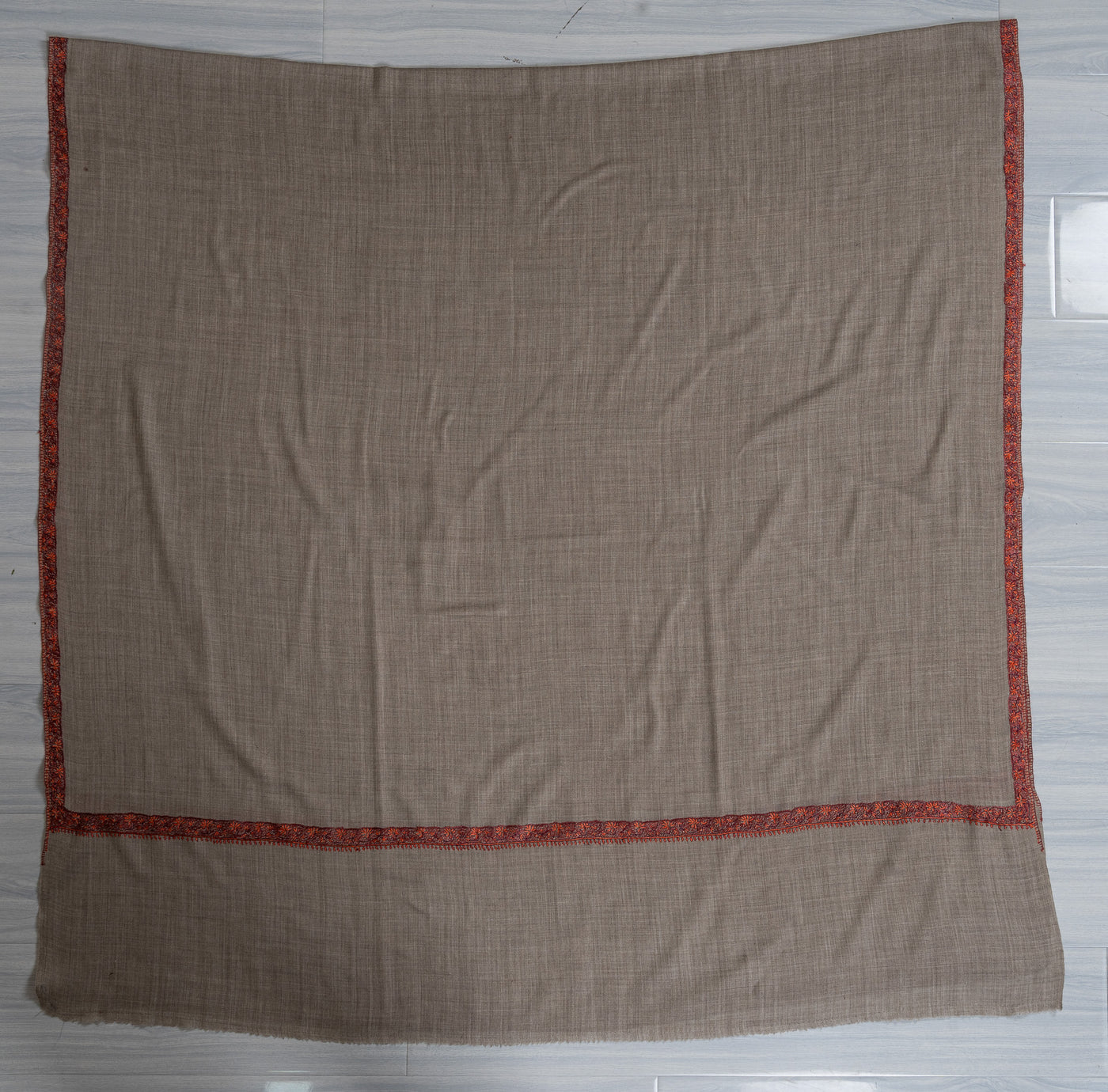 Desert Rose — 2.5 Yards Sozni Hand-Embroidered Shawl