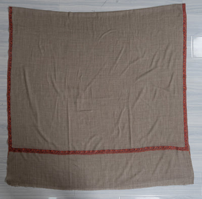 Desert Rose — 2.5 Yards Sozni Hand-Embroidered Shawl