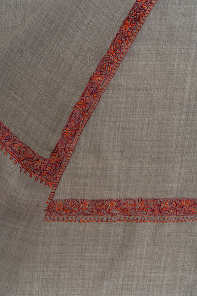 Desert Rose — 2.5 Yards Sozni Hand-Embroidered Shawl