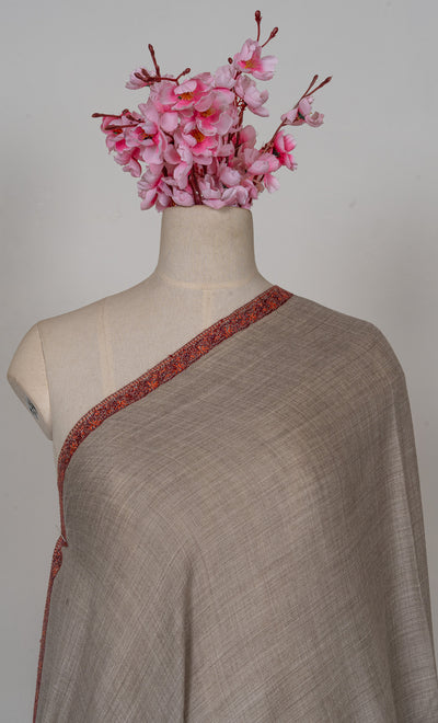 Desert Rose — 2.5 Yards Sozni Hand-Embroidered Shawl