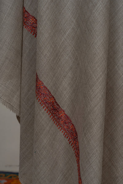 Desert Rose — 2.5 Yards Sozni Hand-Embroidered Shawl