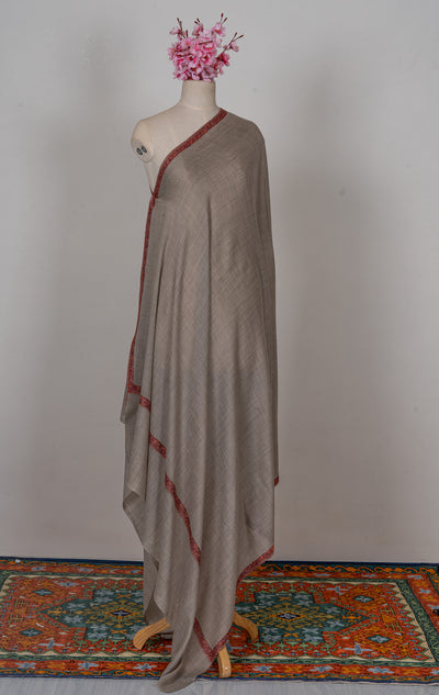 Desert Rose — 2.5 Yards Sozni Hand-Embroidered Shawl