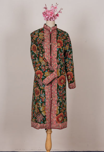 Emerald Reverie Hand-Embroidered Aari Jacket