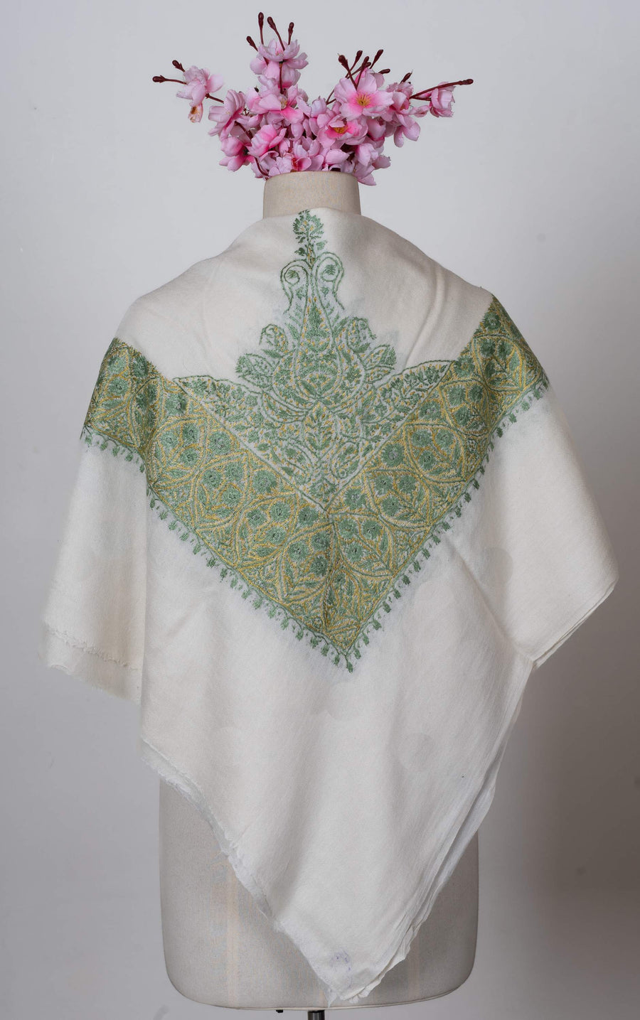 Meadow Gold Rumal 58 inches — Sozni Hand Embroidered