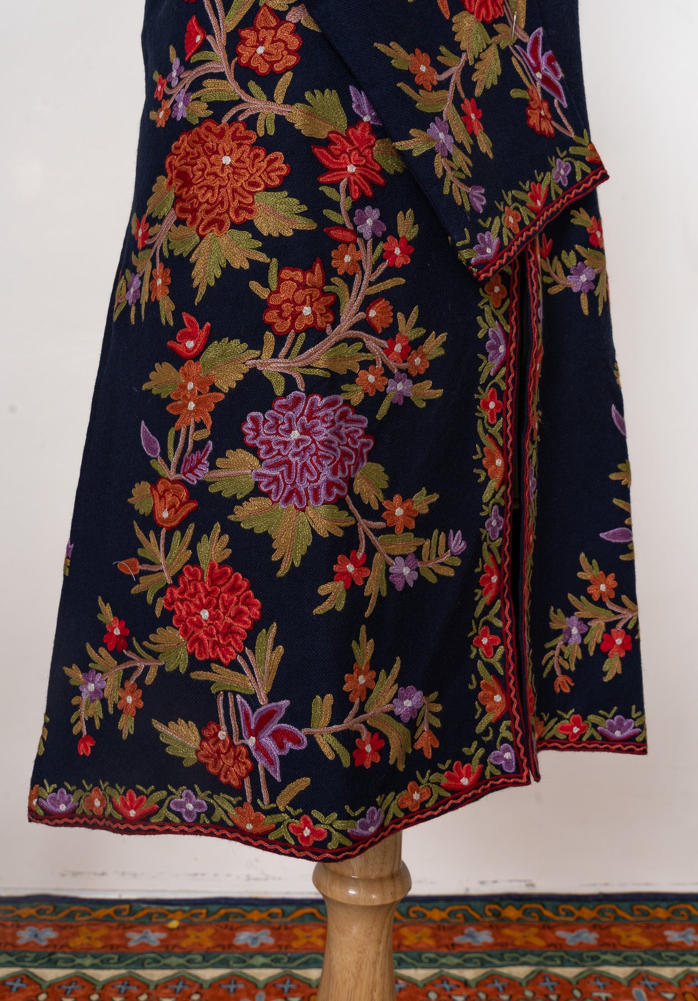 Crimson Autumn Hand-Embroidered Aari Jacket