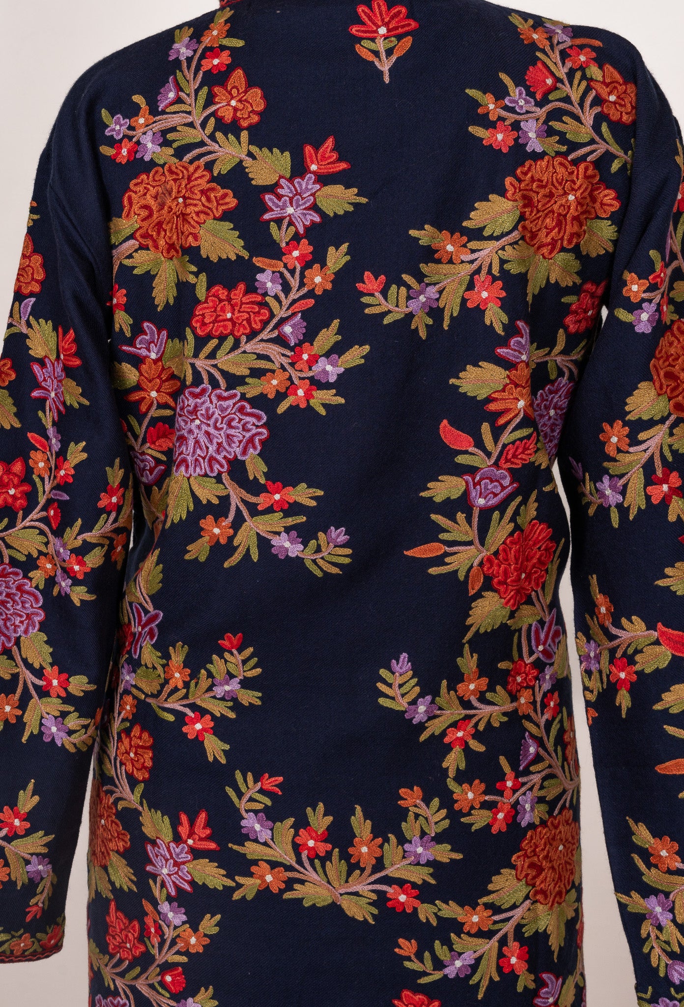 Crimson Autumn Hand-Embroidered Aari Jacket