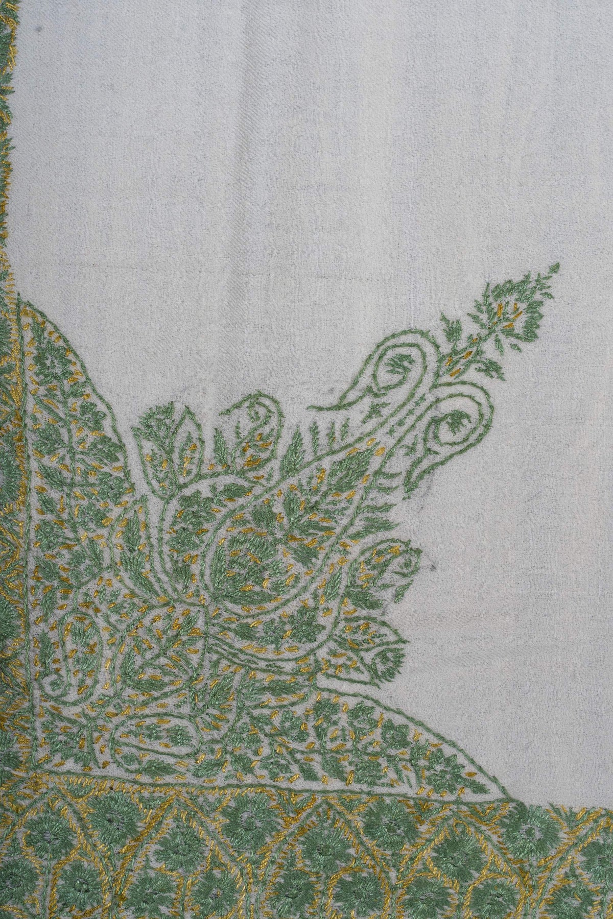 Meadow Gold Rumal 58 inches — Sozni Hand Embroidered