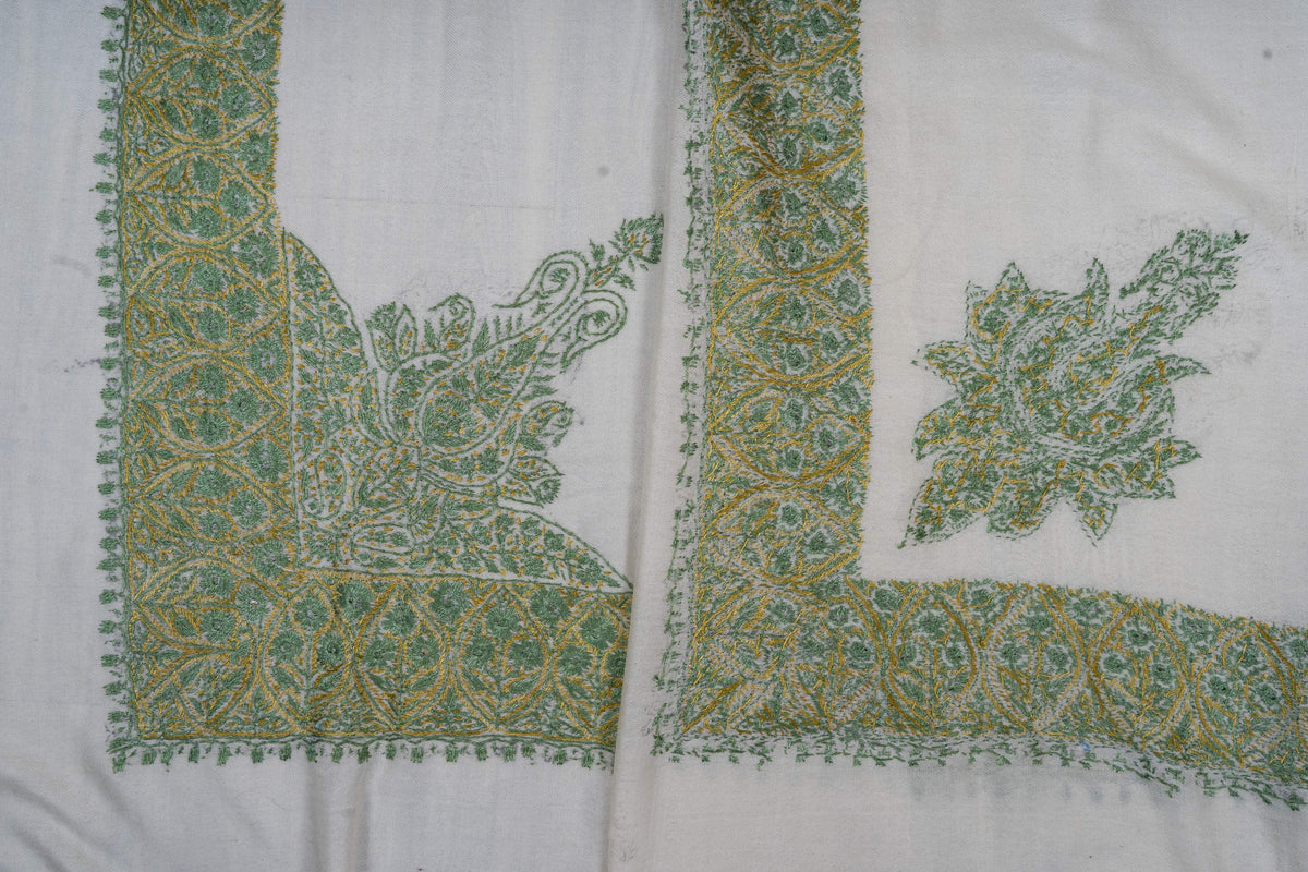 Meadow Gold Rumal 58 inches — Sozni Hand Embroidered