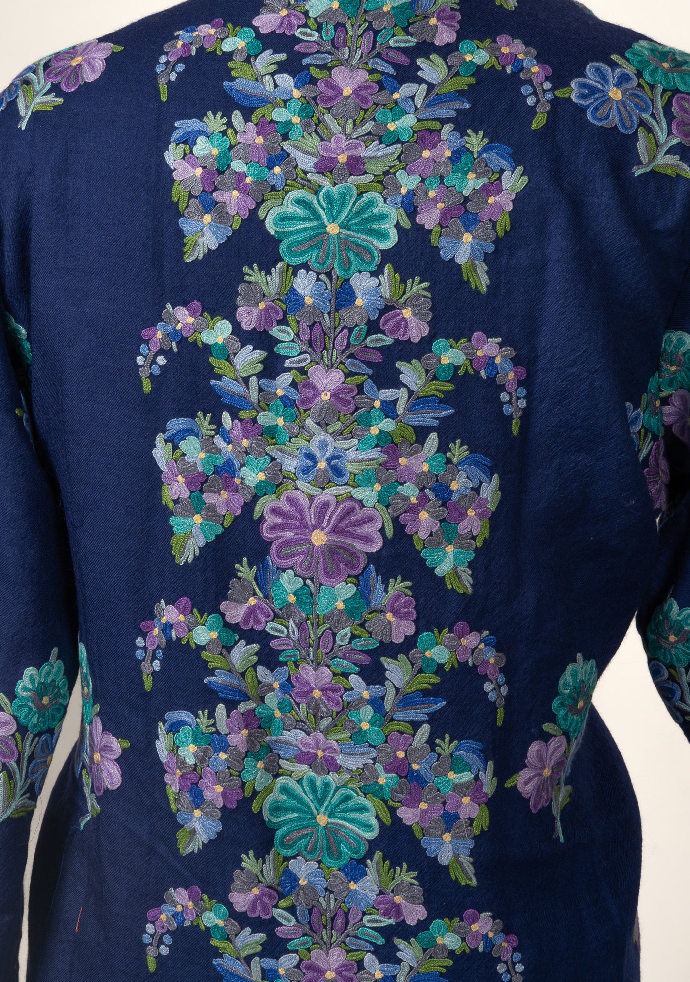 Midnight Bloom Hand-Embroidered Aari Jacket