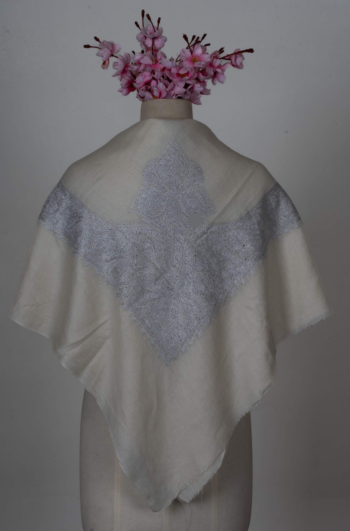 Moonstone Veil Rumal 58 inches — Sozni Hand Embroidered