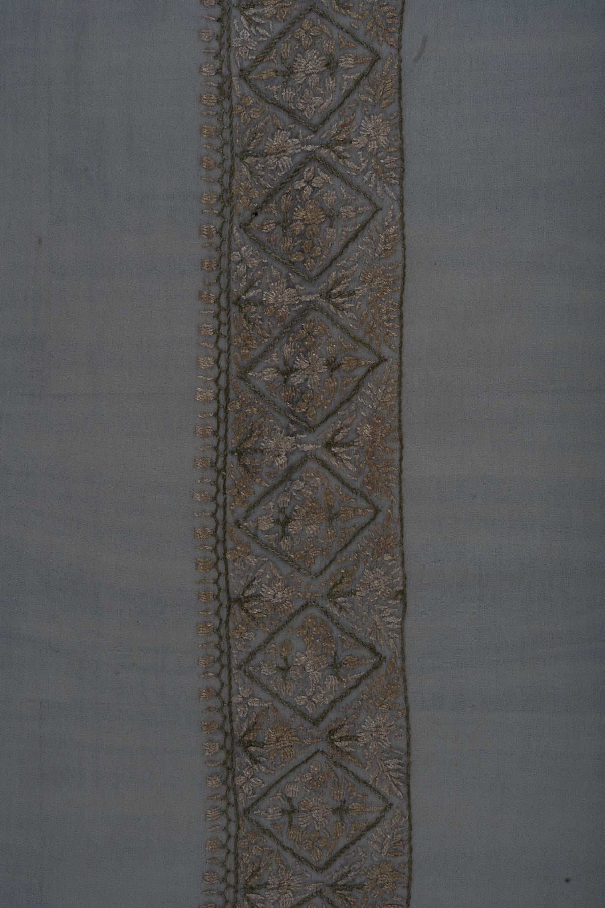 Champagne Lattice Rumal 58 inches — Sozni Hand Embroidered