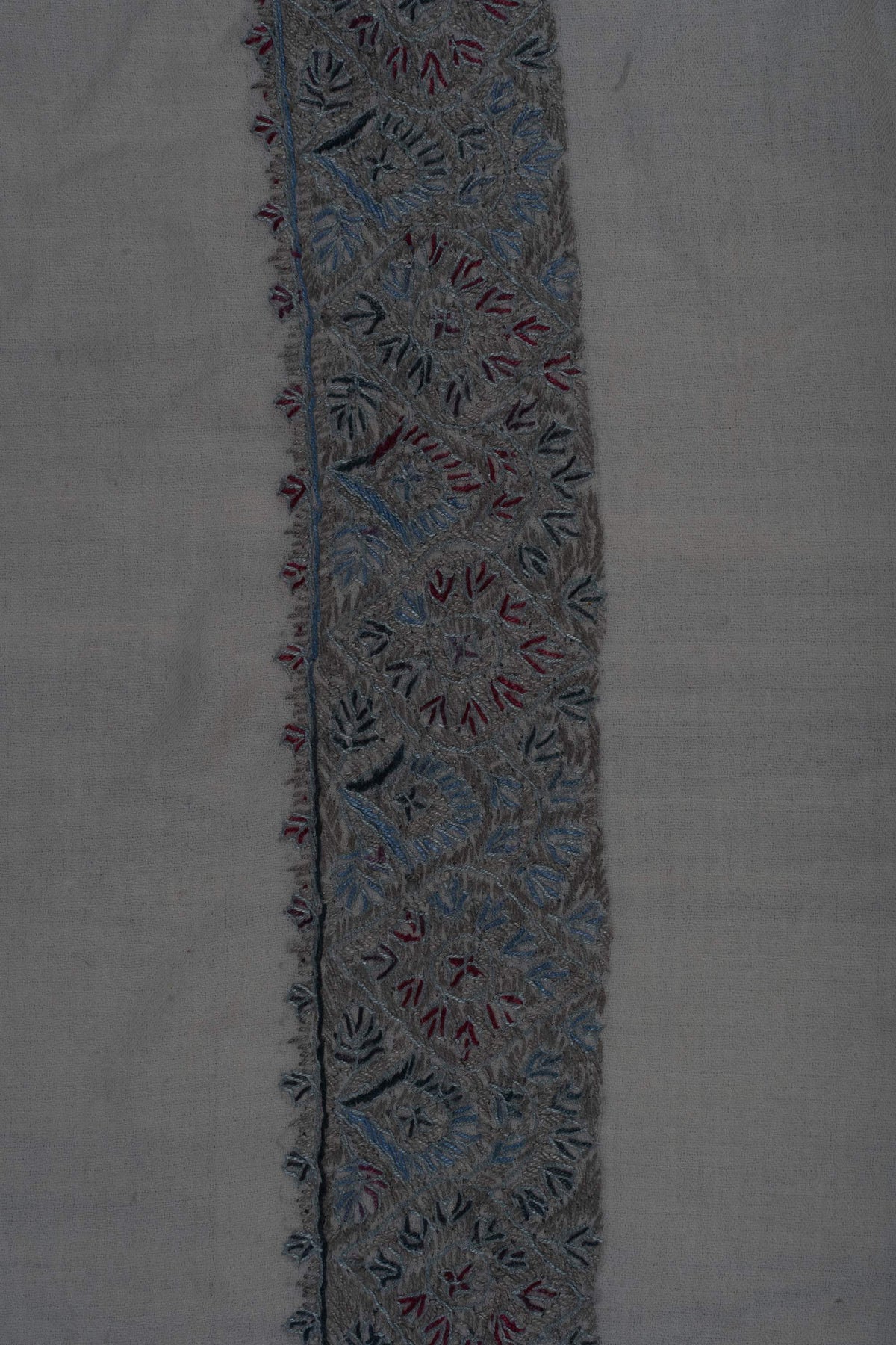 Glacier Bloom Rumal 58 inches — Sozni Hand Embroidered