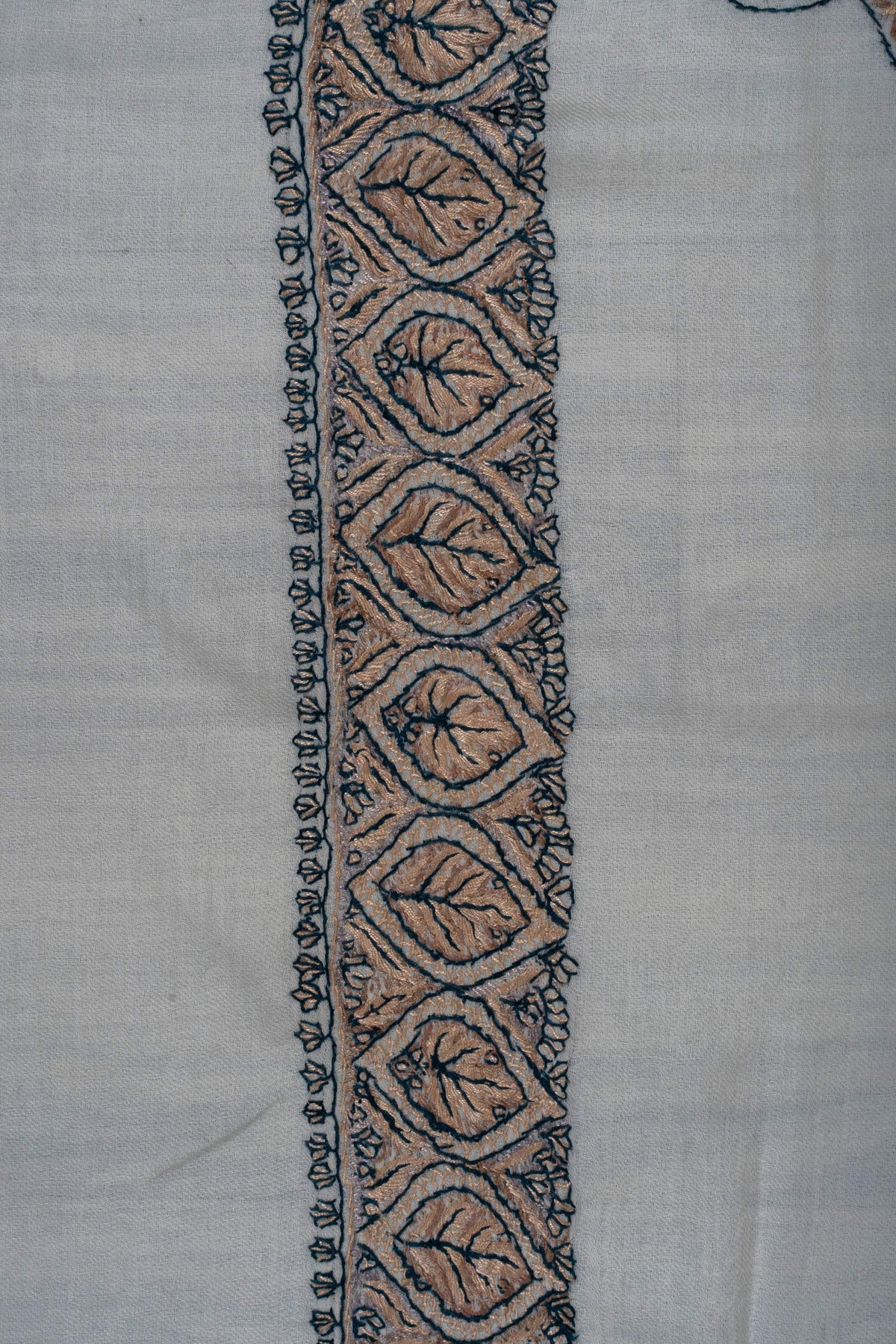 Sandstone Leaf Rumal 58 inches — Sozni Hand Embroidered