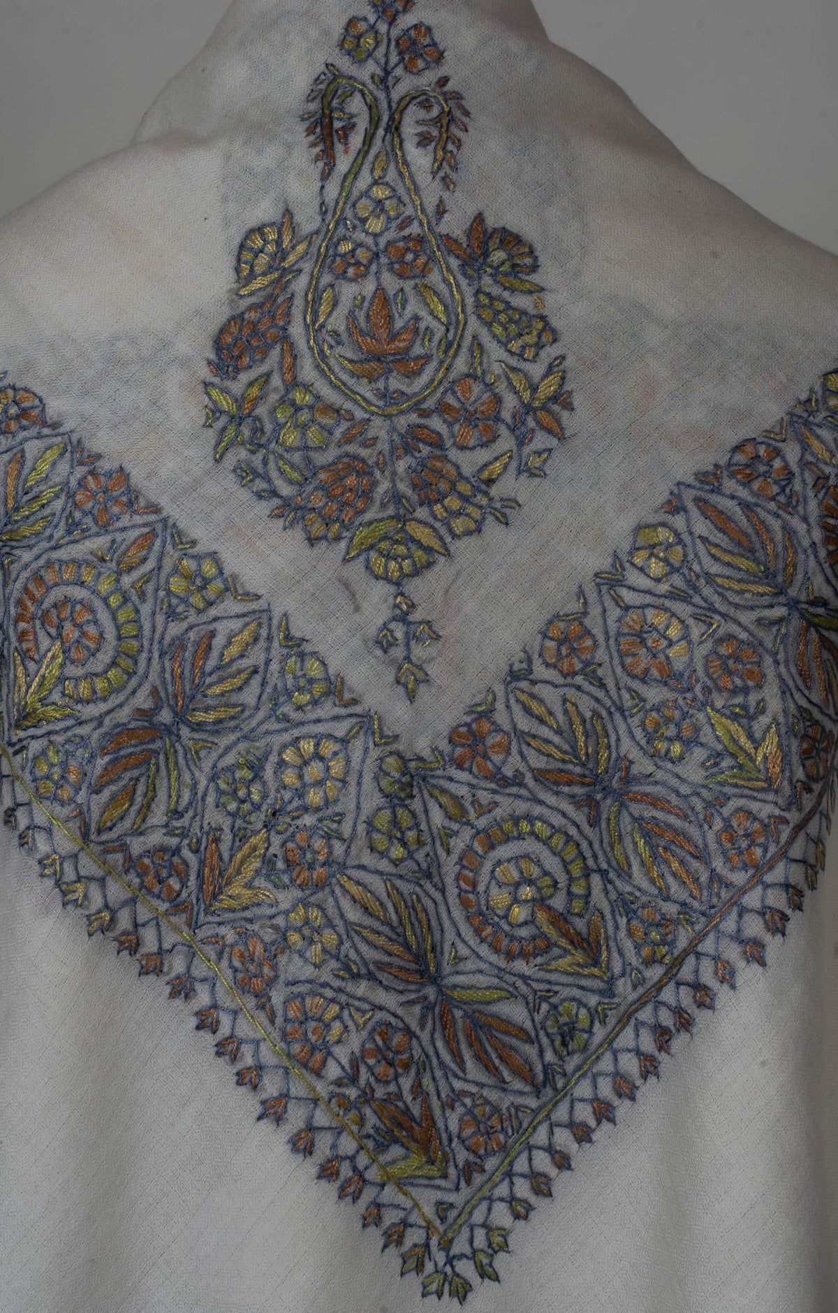 Autumn Paisley Rumal 58 inches — Sozni Hand Embroidered