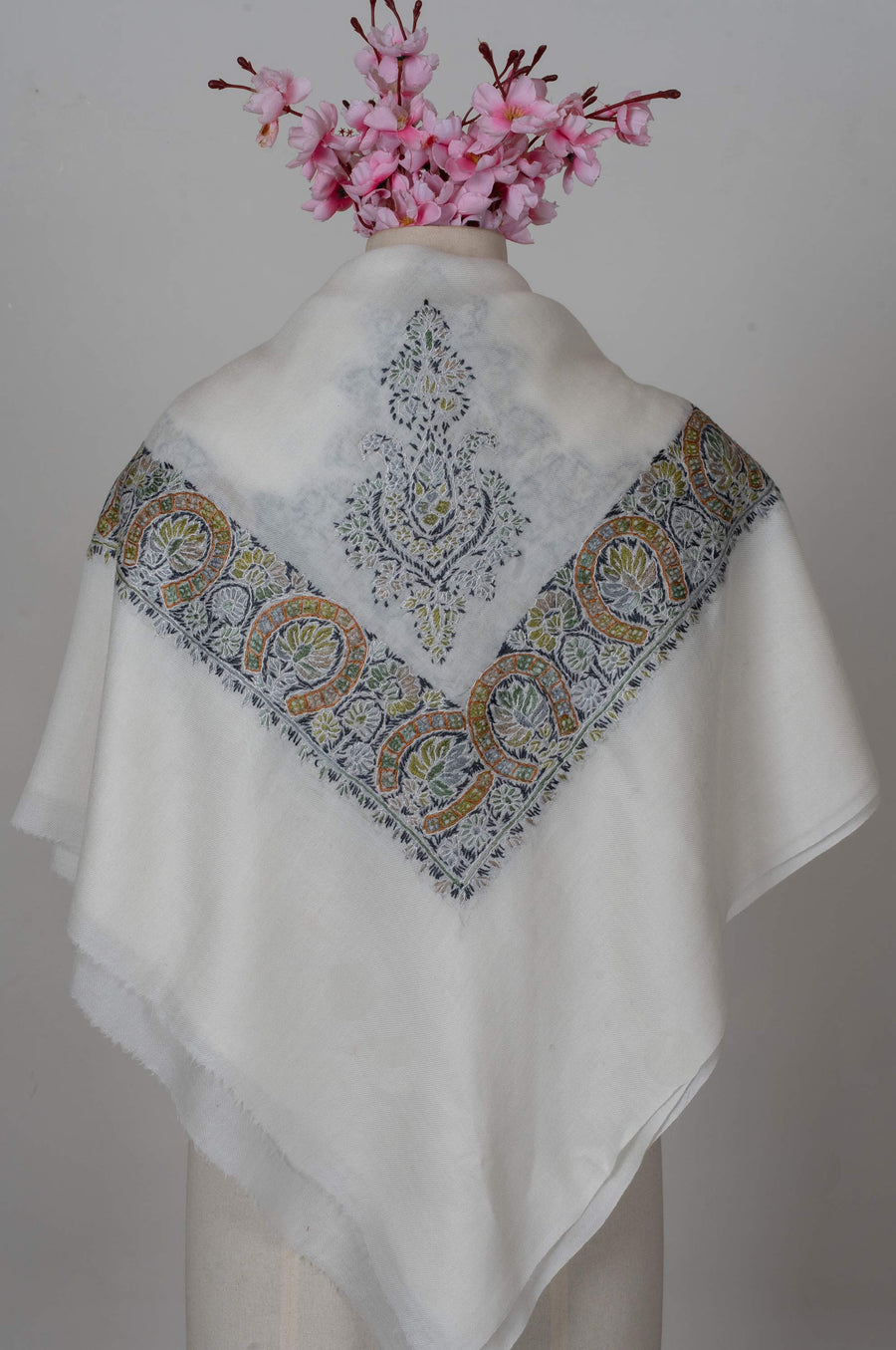 Heritage Olive Rumal 58 inches — Sozni Hand Embroidered