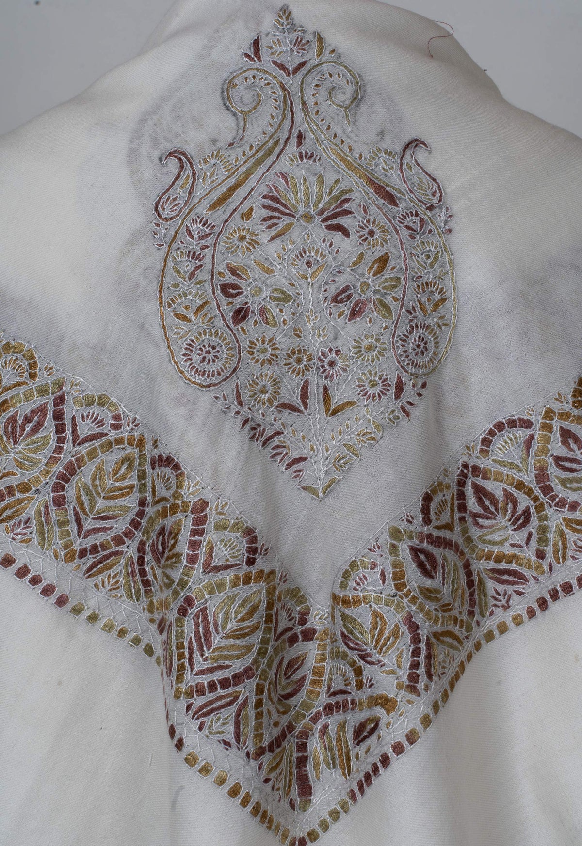 Amber Vine Rumal 58 inches — Sozni Hand Embroidered
