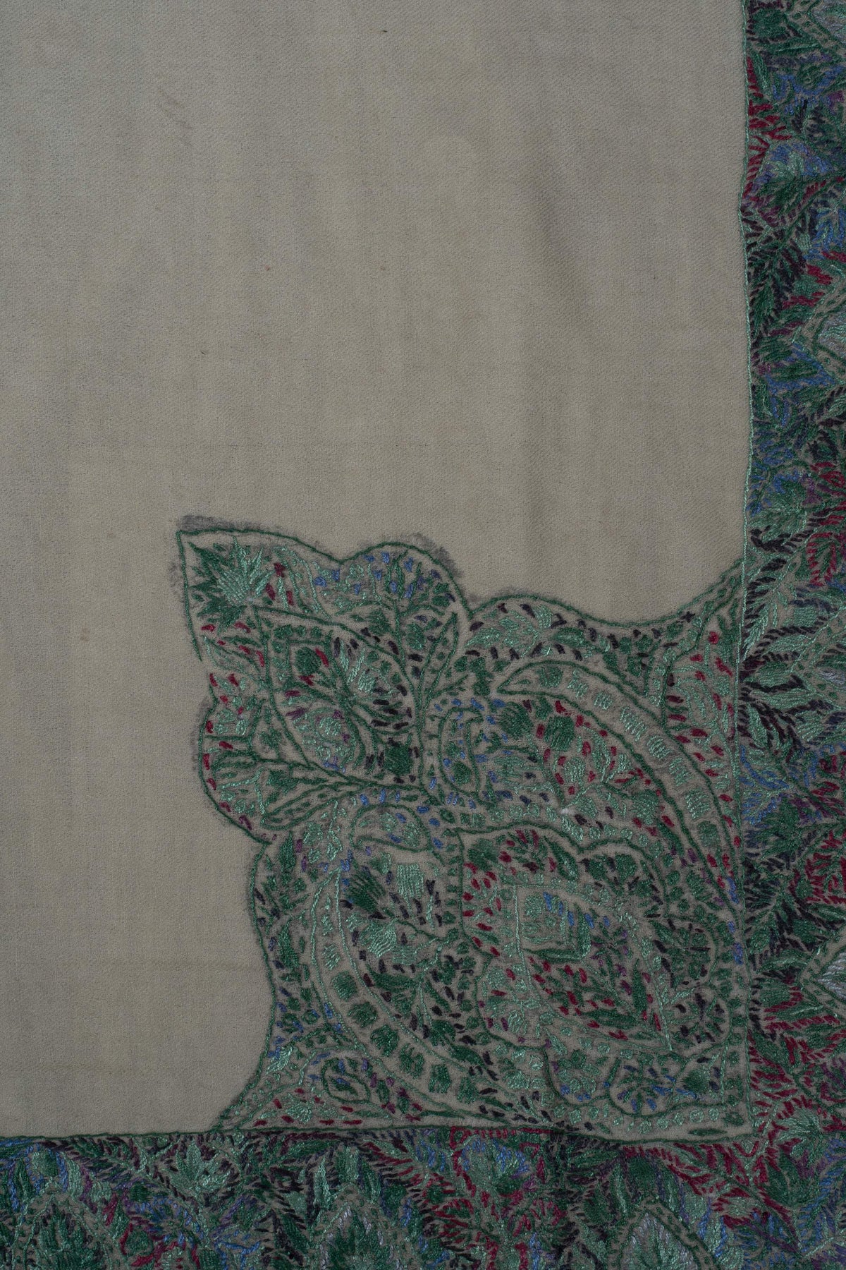 Jade Whisper Rumal 58 inches — Sozni Hand Embroidered