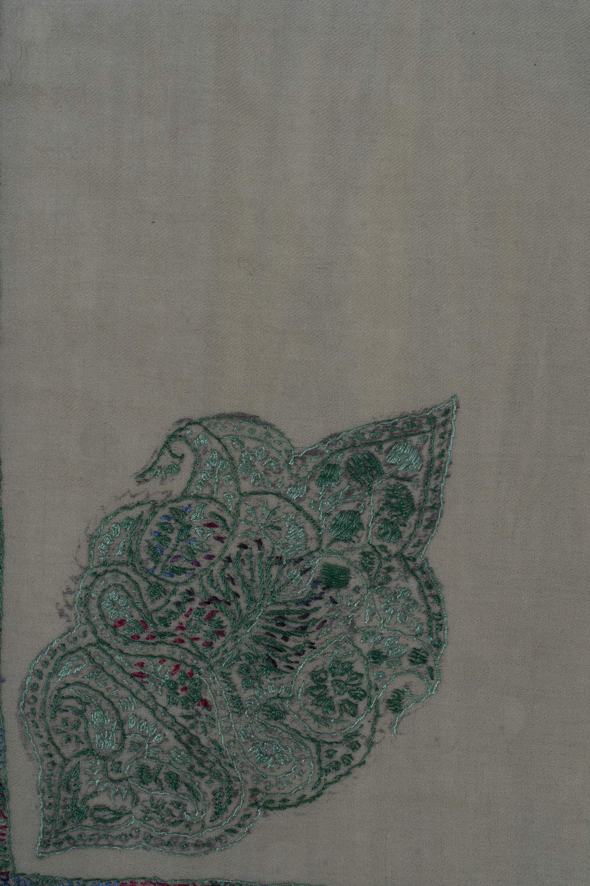 Jade Whisper Rumal 58 inches — Sozni Hand Embroidered