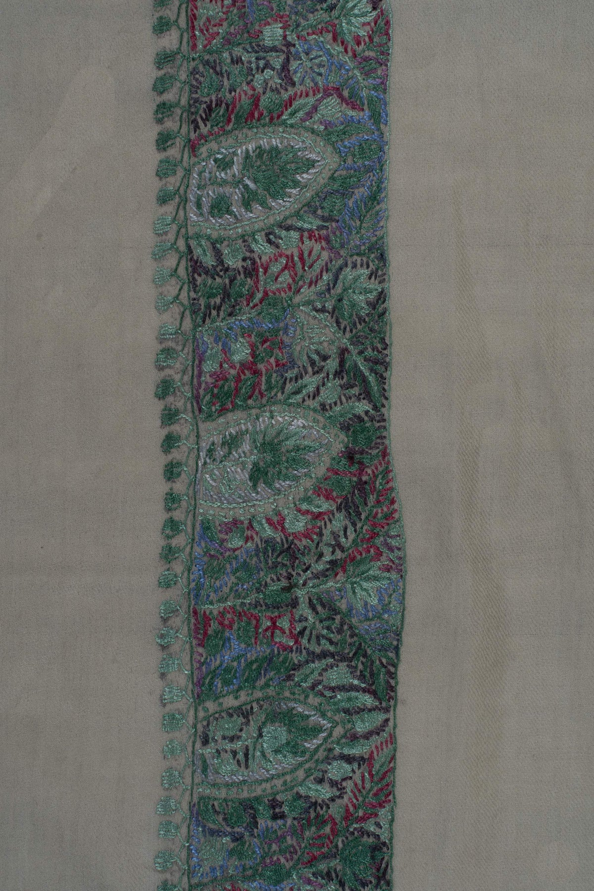 Jade Whisper Rumal 58 inches — Sozni Hand Embroidered