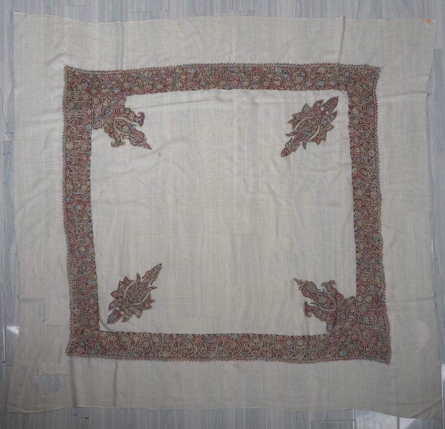 Autumn Garden Rumal 58 inches — Sozni Hand Embroidered