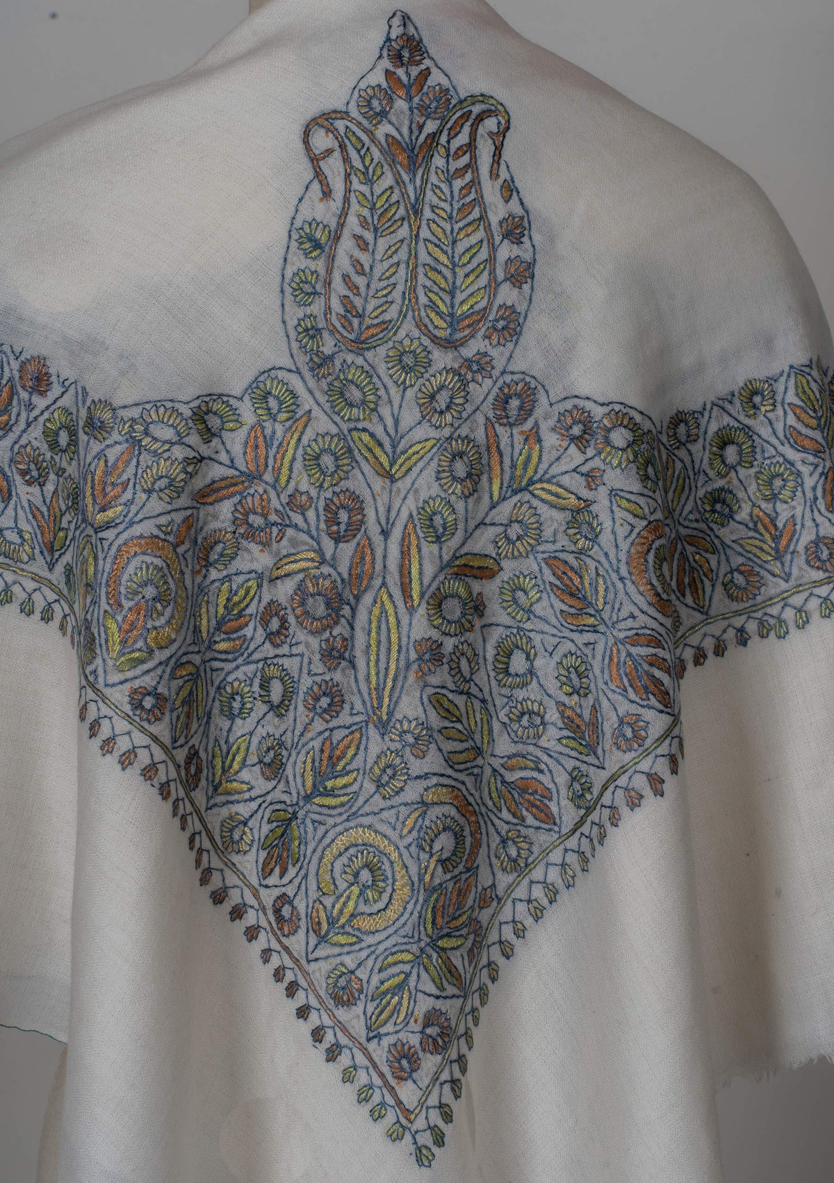 Willow Bloom Rumal 58 inches — Sozni Hand Embroidered