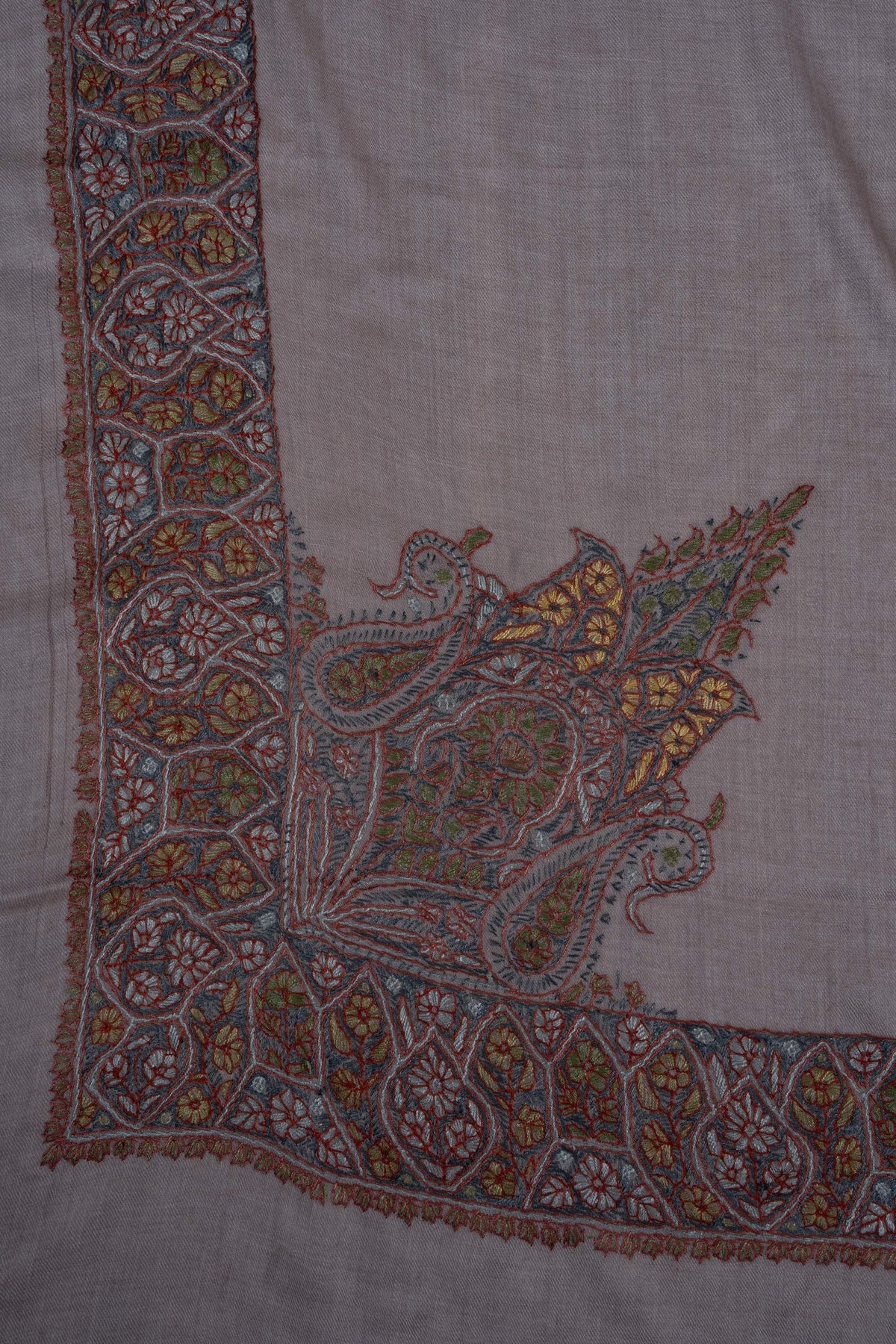 Dusky Rose Rumal 58 inches — Sozni Hand Embroidered